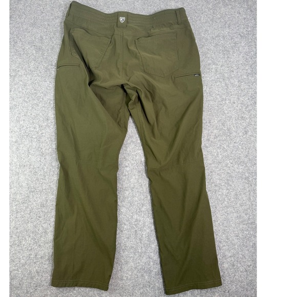 Kuhl Mens Pants Olive Green Size 38x29 Cargo Zip Pockets Outdoor Hiking - Picture 2 of 7